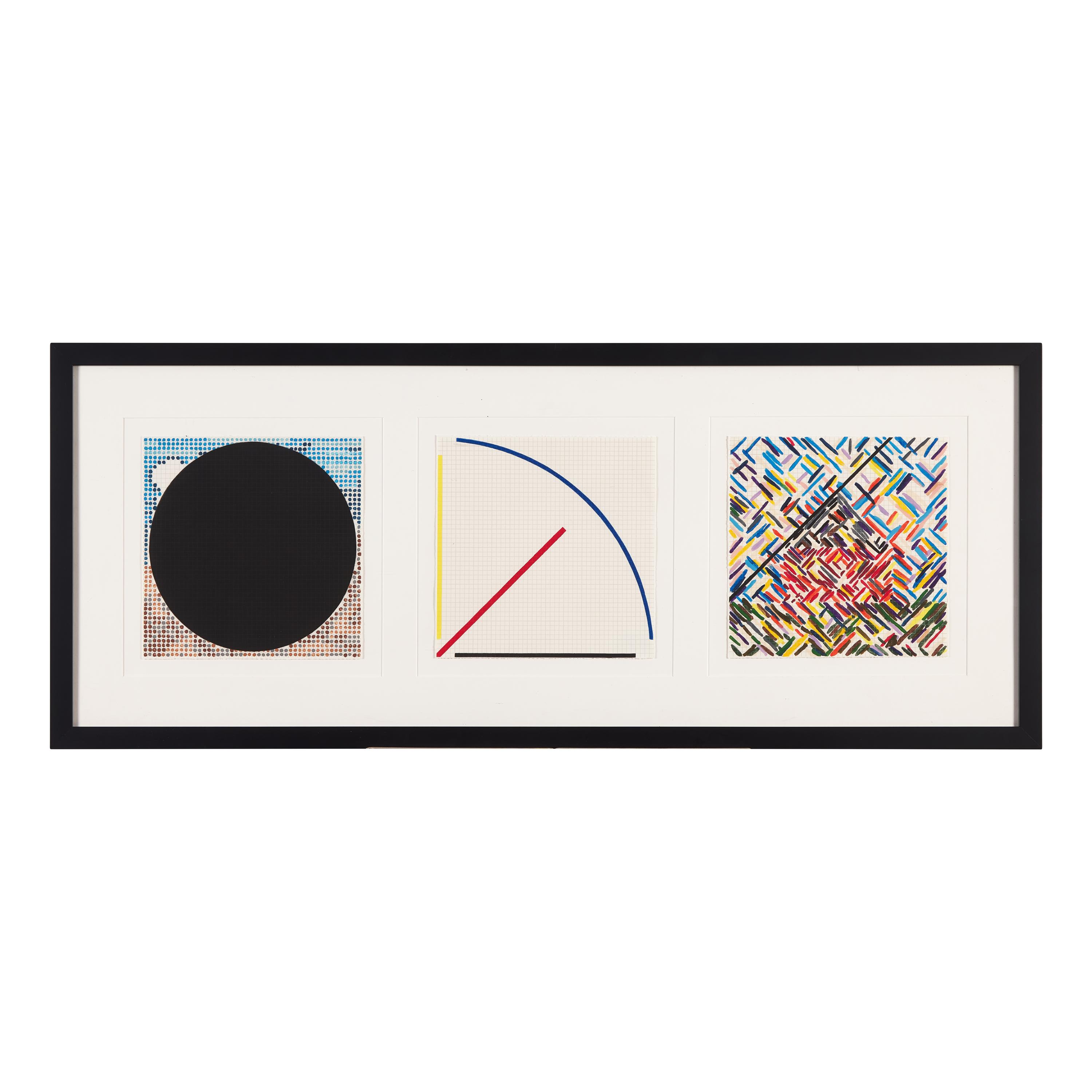 Jennifer Bartlett (American, 1941-2022) — Circle, Line, House (complete suite of three) (from Rhapsody ), 1993