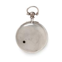 BRITISH, STERLING SILVER OPEN FACE POCKET WATCH