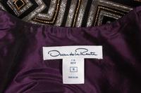 Oscar de la Renta Coat With Leather & Bead Trim, Fall 2010