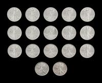 A Group of Seventeen 1991 Silver Eagle $1 Coins