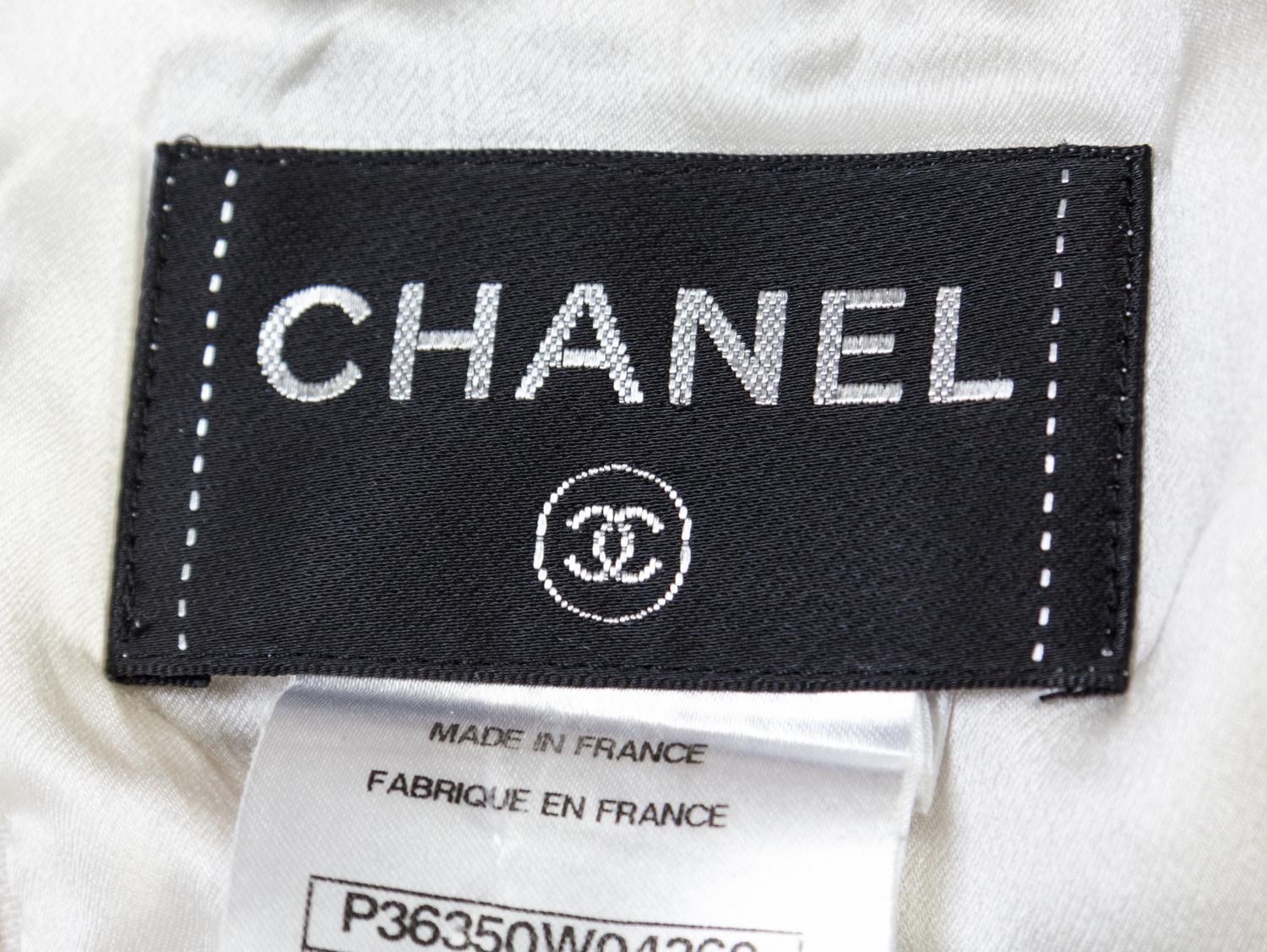 A Chanel Cream Silk Dress, Size 38.
