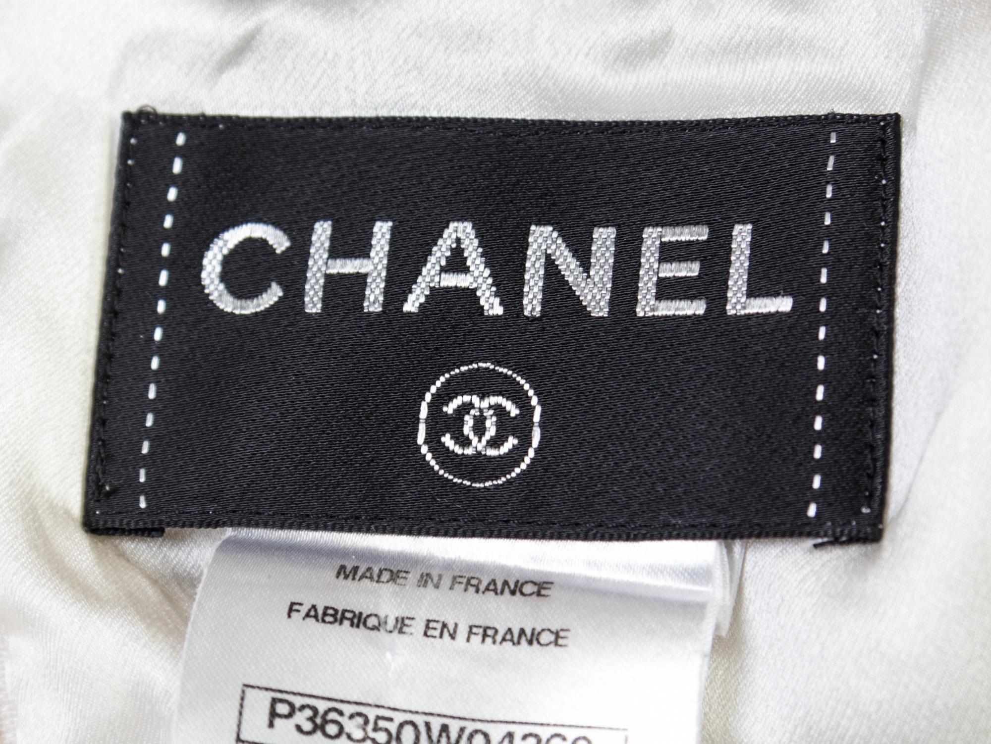 A Chanel Cream Silk Dress, Size 38.