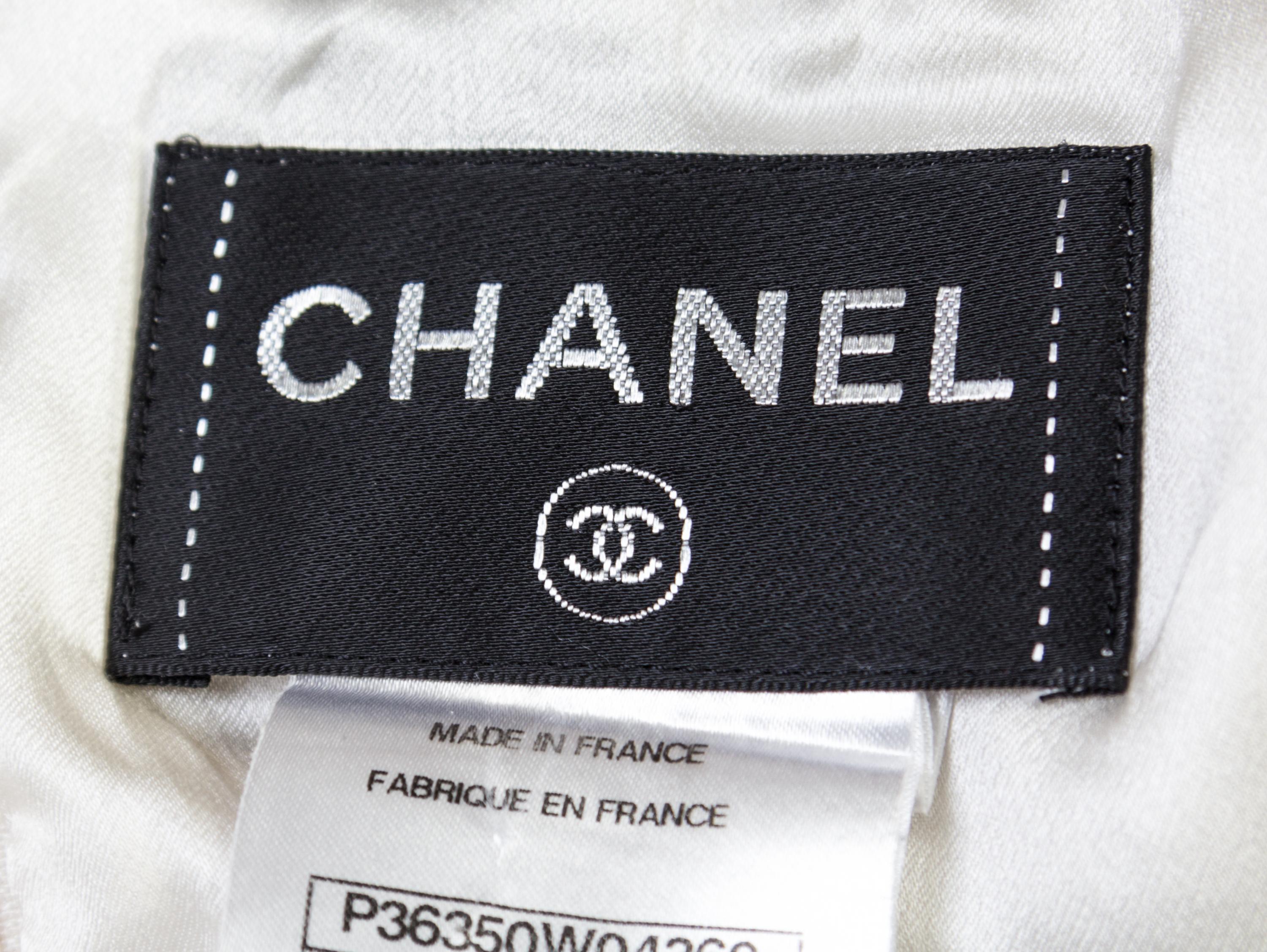 A Chanel Cream Silk Dress, Size 38.
