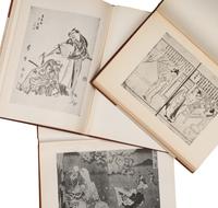 [UKIYO-E] A group of old reference works about Japanese Ukiyo-e, comprising: