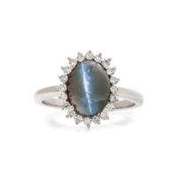 CAT'S EYE ALEXANDRITE AND DIAMOND RING