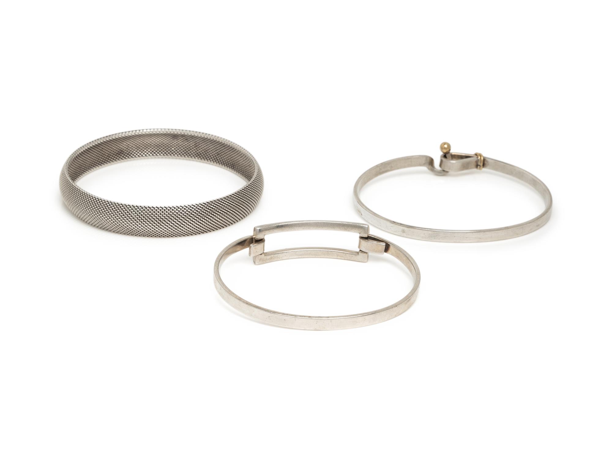 TIFFANY & CO., COLLECTION OF STERLING SILVER BRACELETS