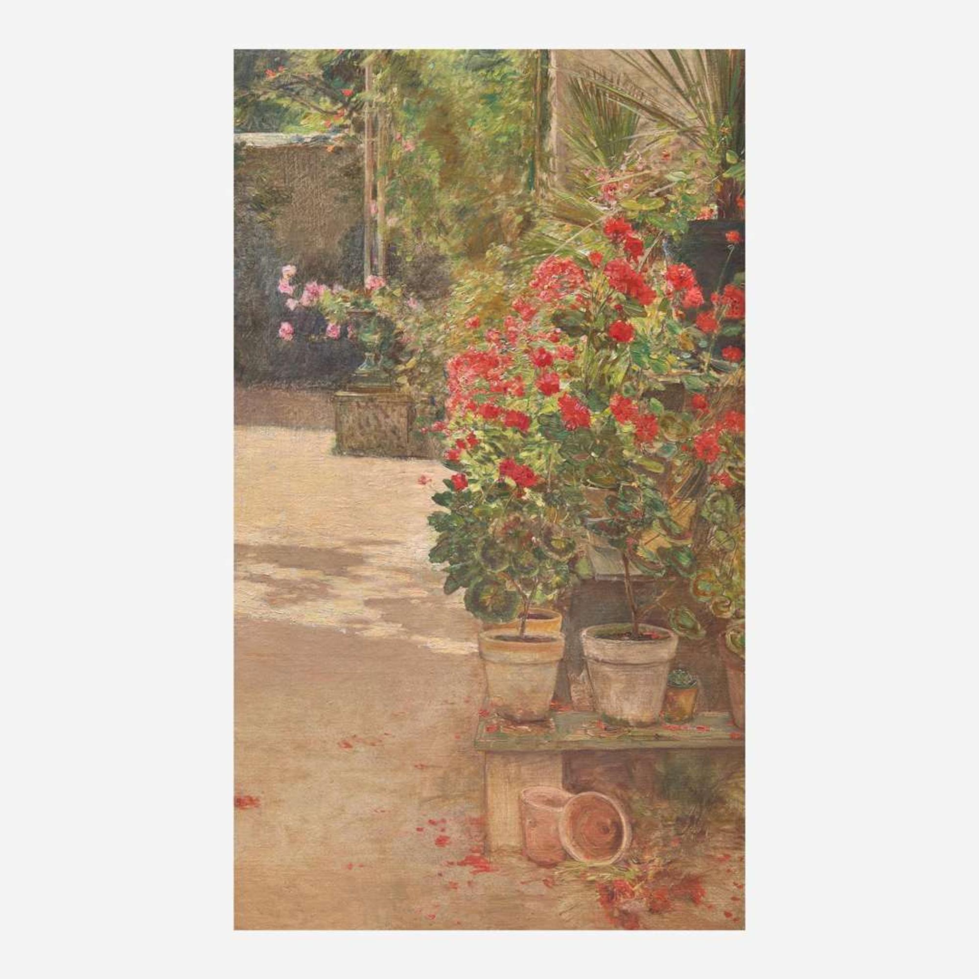 Childe Hassam (American, 1859–1935) Mrs. Hassam in a Garden, Villiers-le-Bel