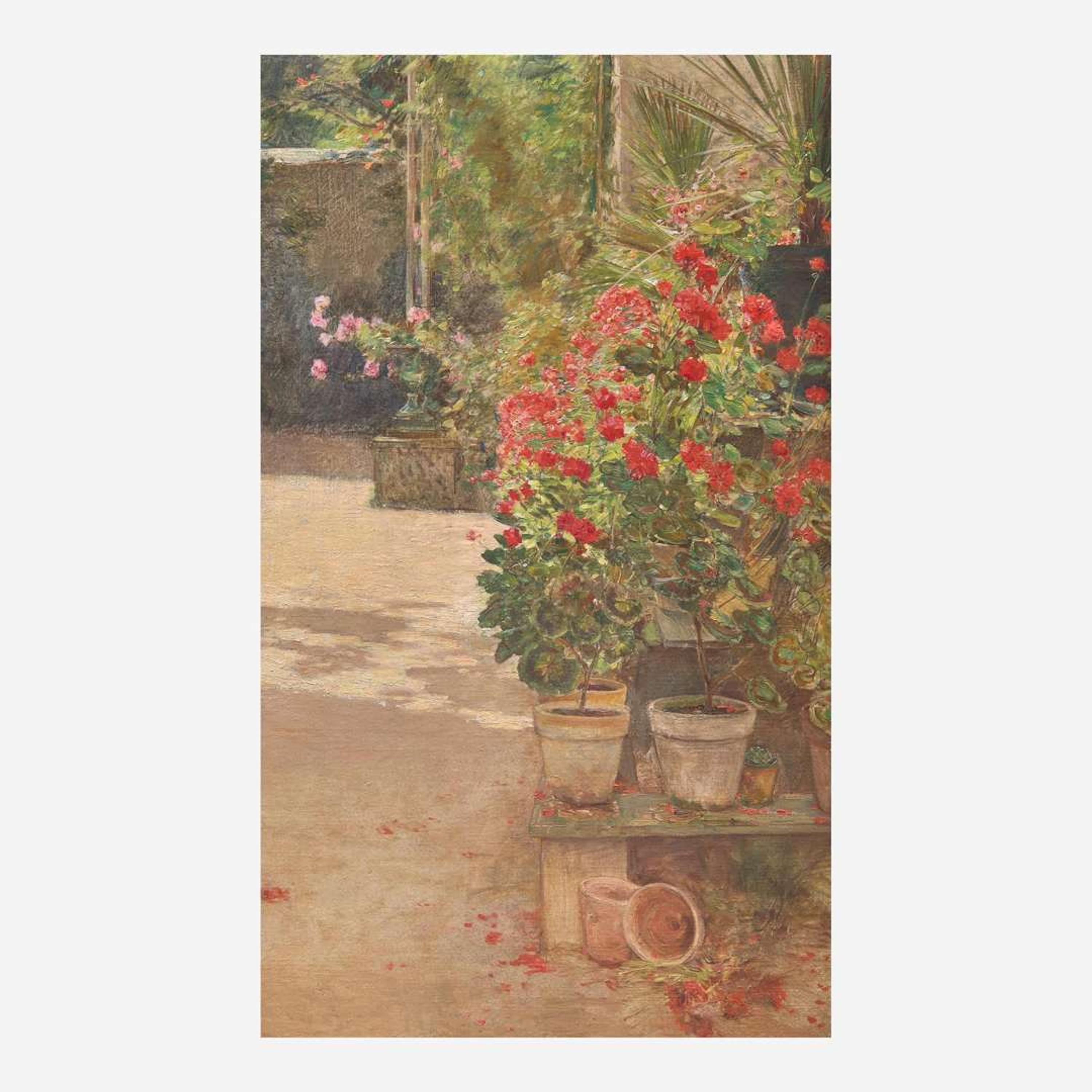 Childe Hassam (American, 1859–1935) Mrs. Hassam in a Garden, Villiers-le-Bel