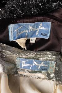 Thierry Mugler Silver Evening Ensemble worn in Ebony Fashion Fair, 1990s