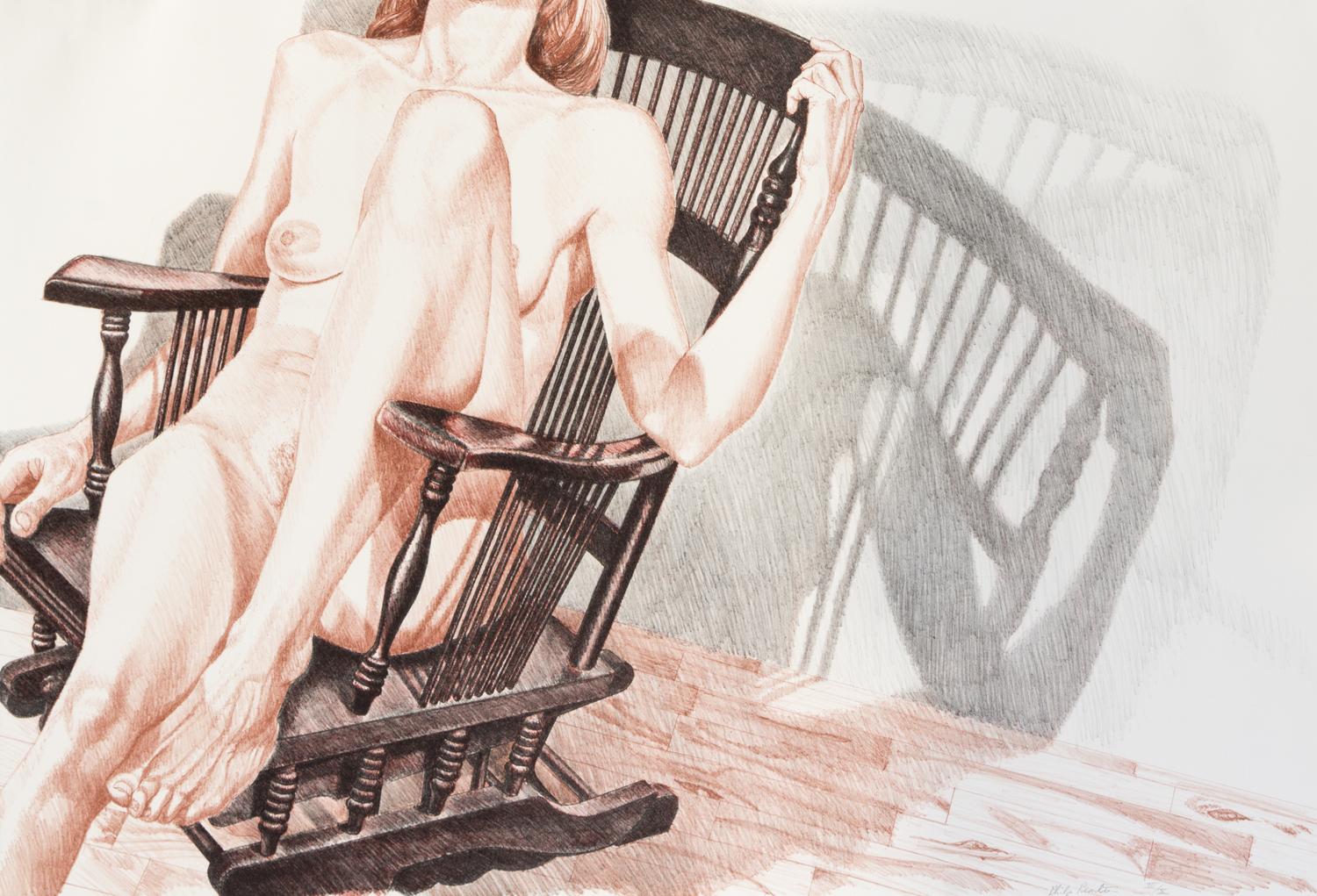 Philip Pearlstein, (American, b. 1924), Nude with Rocker, 1977