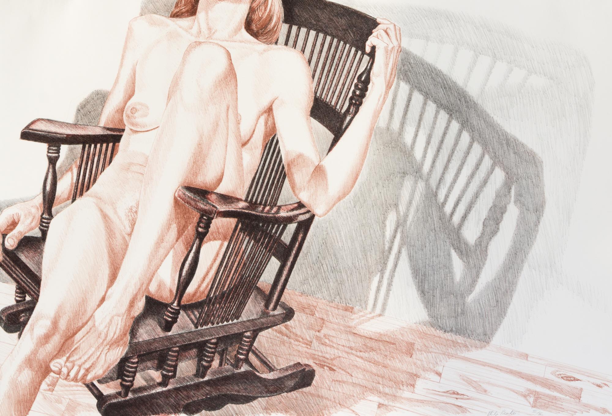 Philip Pearlstein, (American, b. 1924), Nude with Rocker, 1977