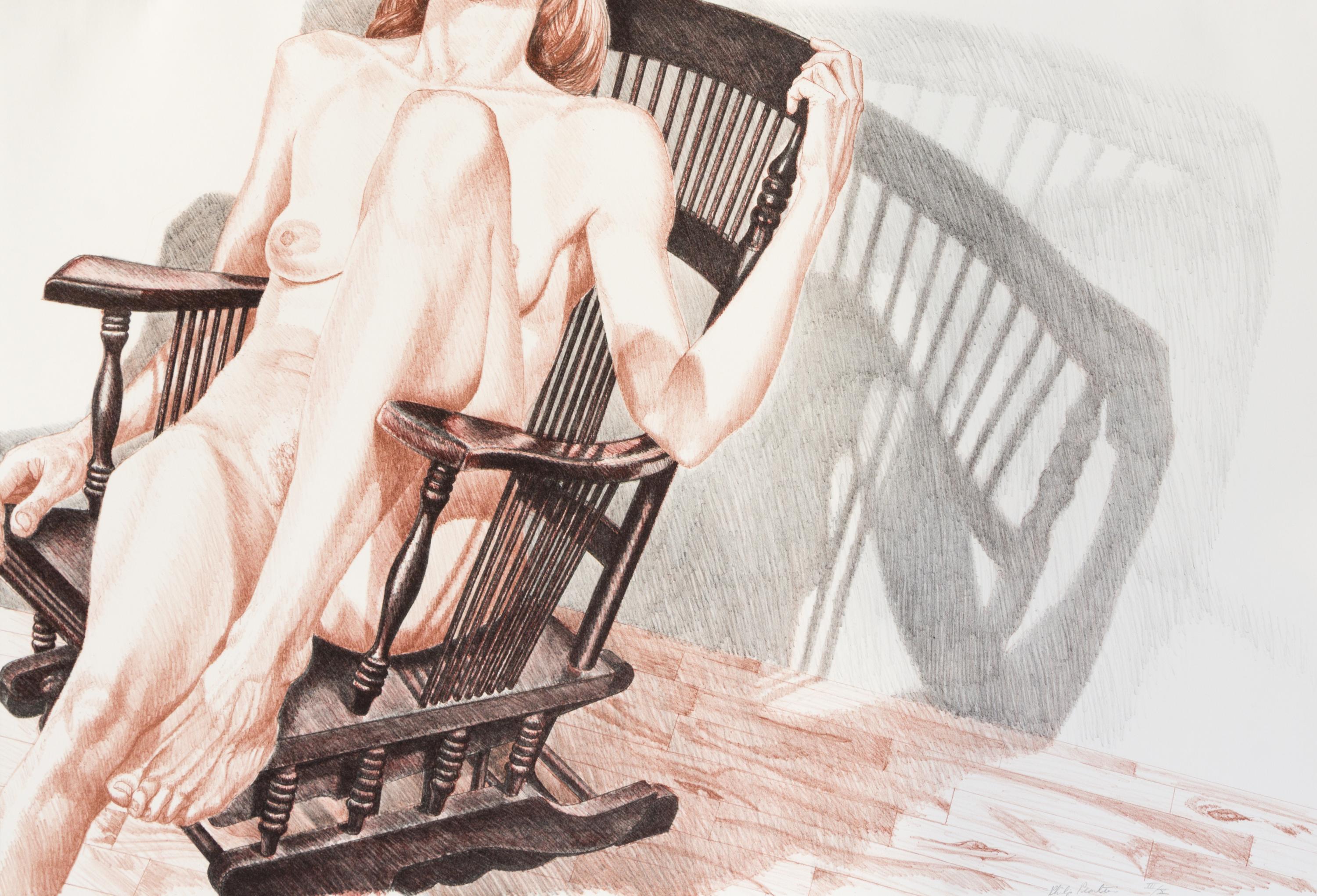 Philip Pearlstein, (American, b. 1924), Nude with Rocker, 1977