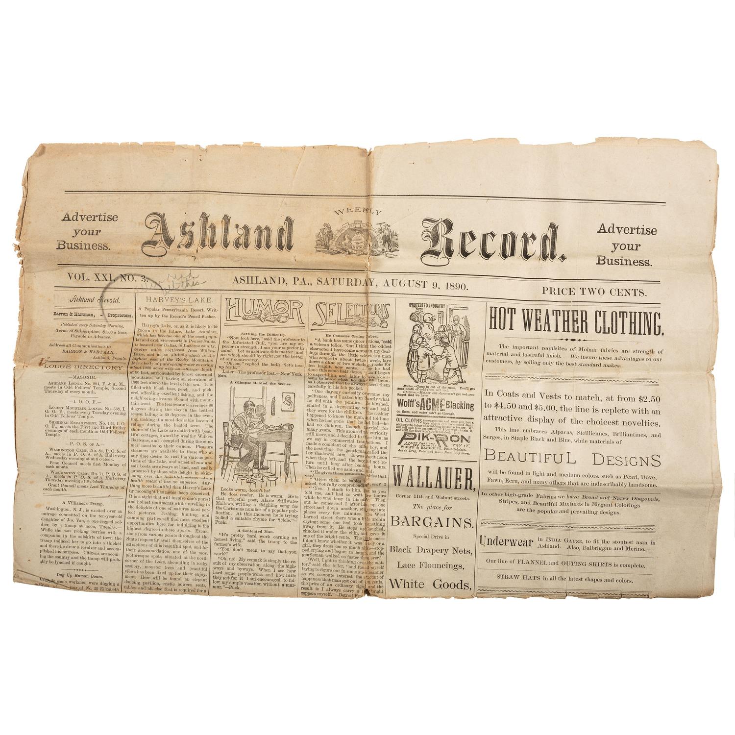 A group of items identified to Private William H. Shaver, Battery M, 2nd Pennsylvania Heavy Artillery, highlighted by war-date tintypes, CDVs, and army mess gear.
