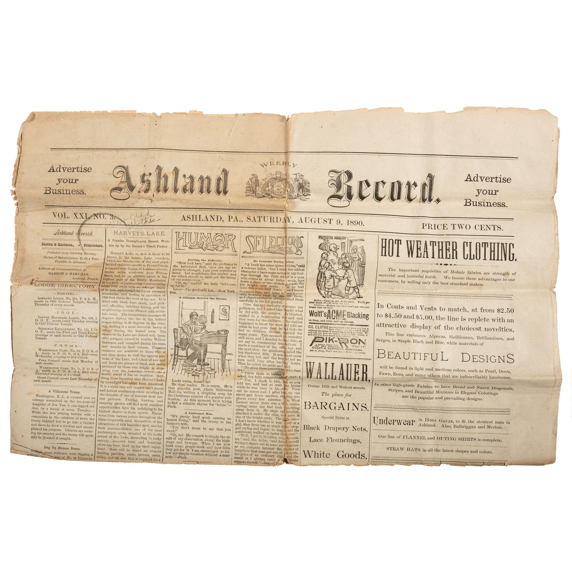 A group of items identified to Private William H. Shaver, Battery M, 2nd Pennsylvania Heavy Artillery, highlighted by war-date tintypes, CDVs, and army mess gear.