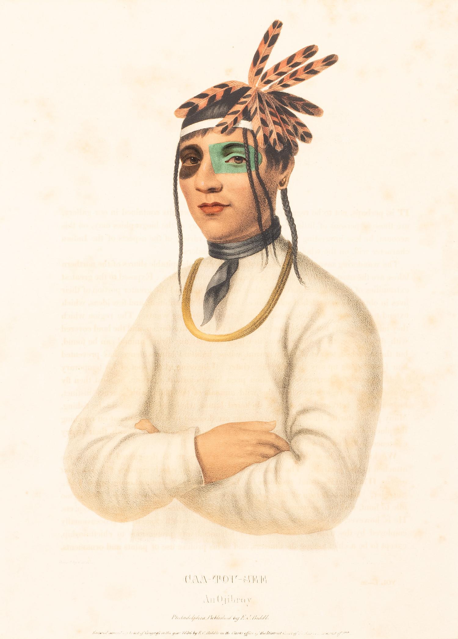 Four Hand-Colored Lithographs by McKenney and Hall