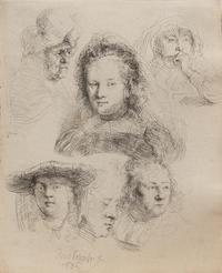 Studies of the Head of Saskia and Others