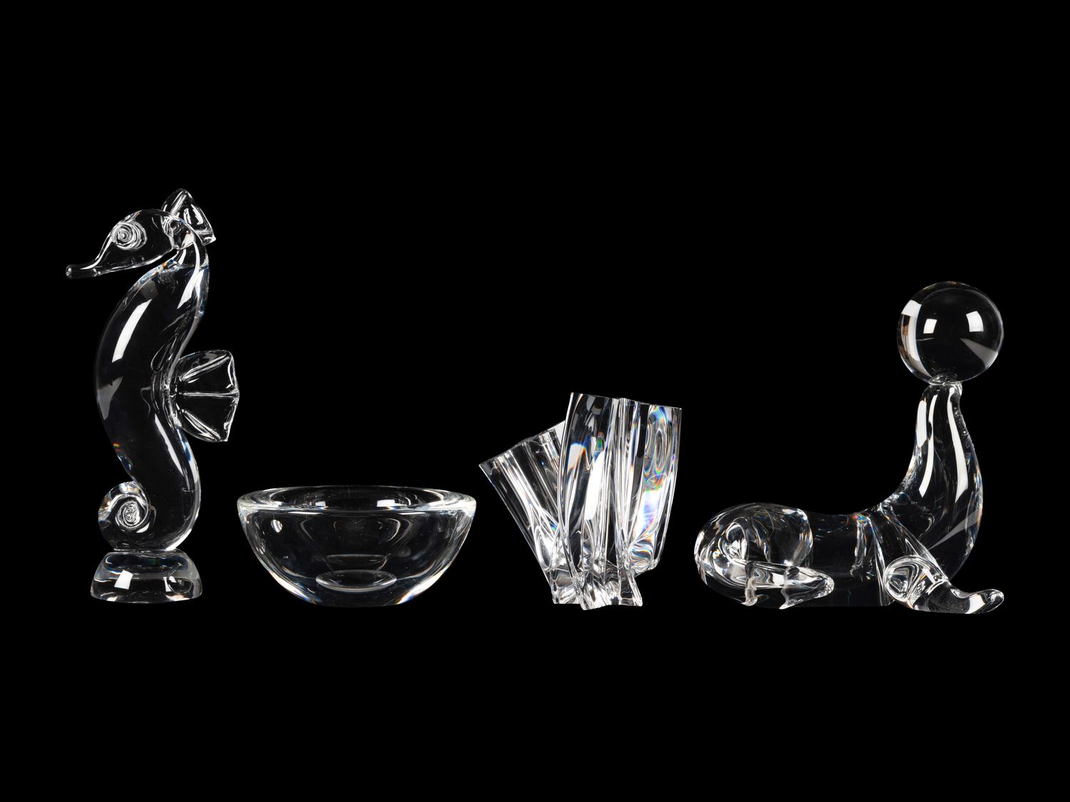 Four Steuben Glass Articles