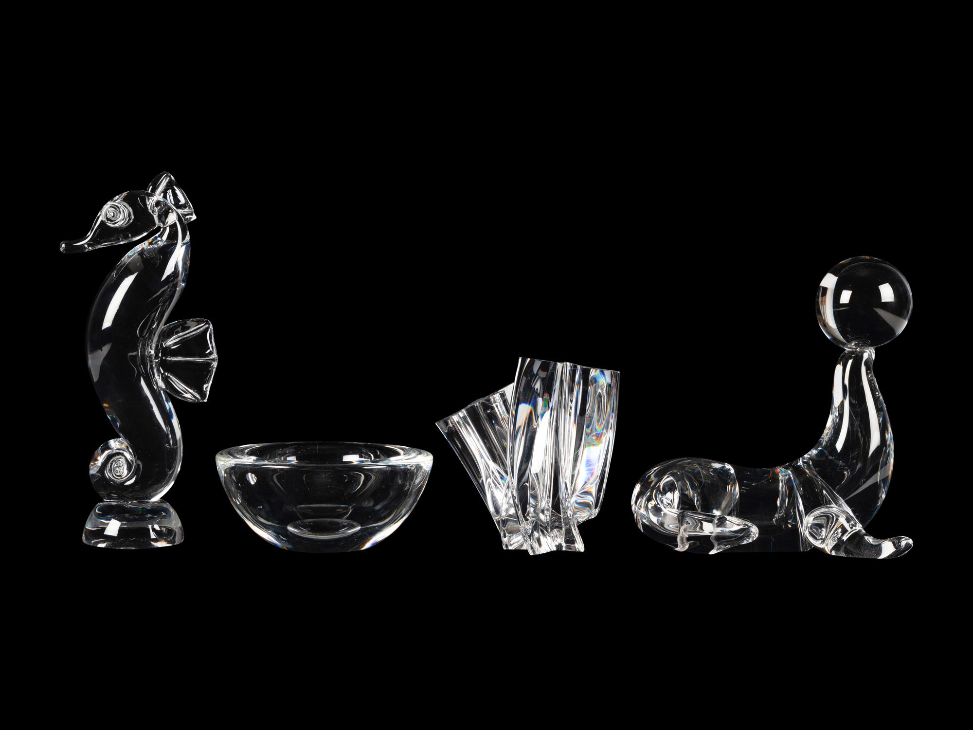 Four Steuben Glass Articles