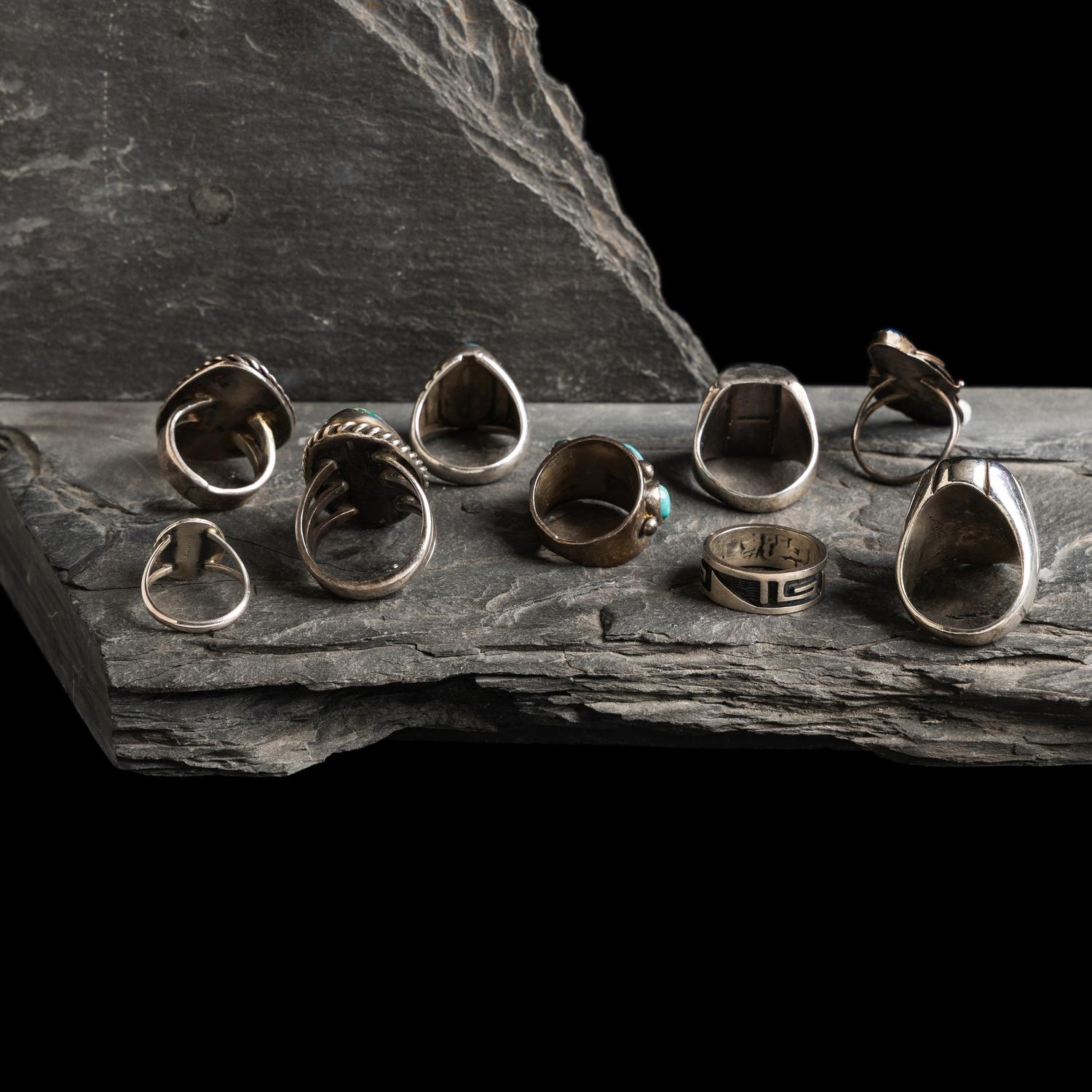 Assortment of Navajo and Hopi Rings
