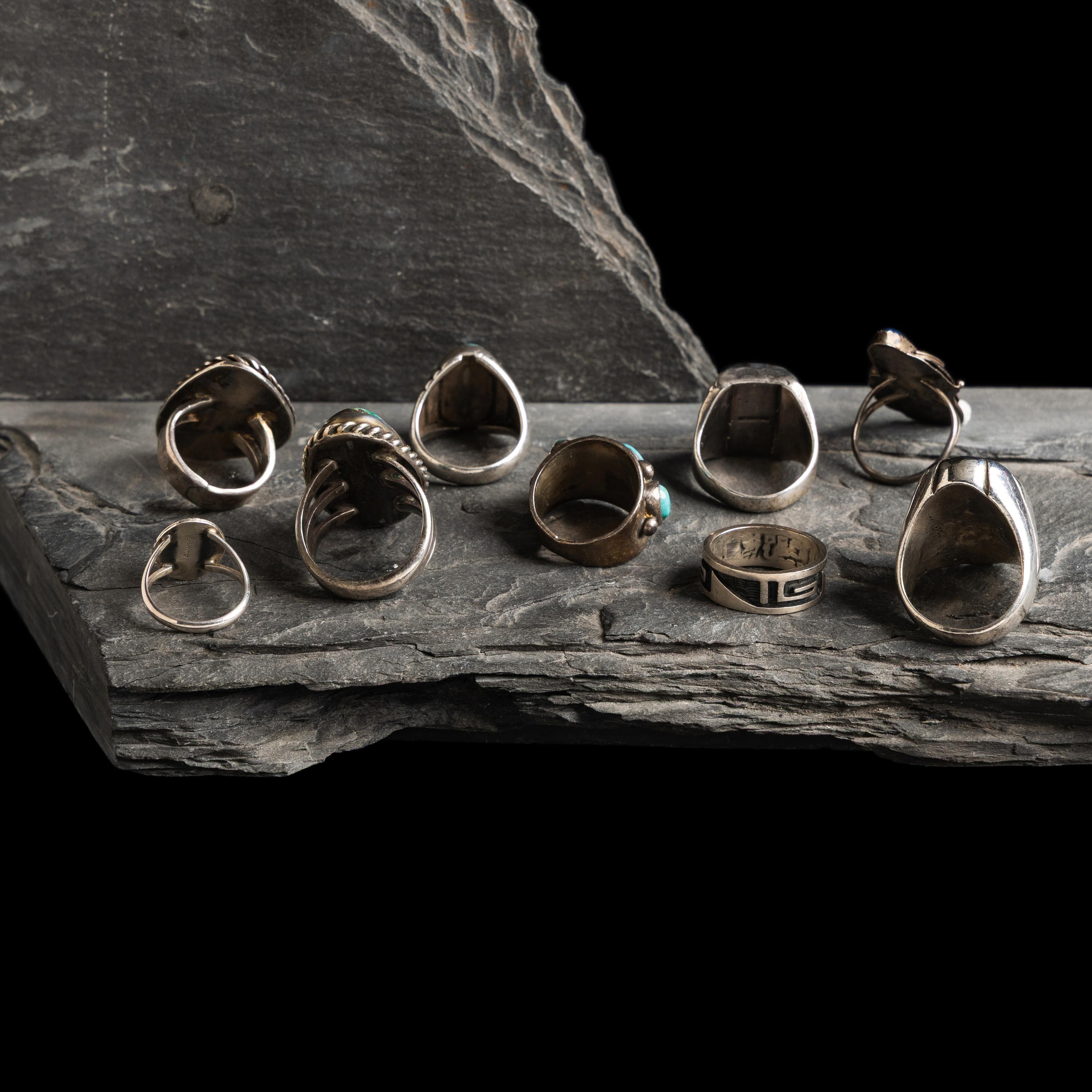 Assortment of Navajo and Hopi Rings