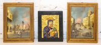 Artist Unknown, (early 20th century), Pair of Small Venetian Scenes, together with a mosaic