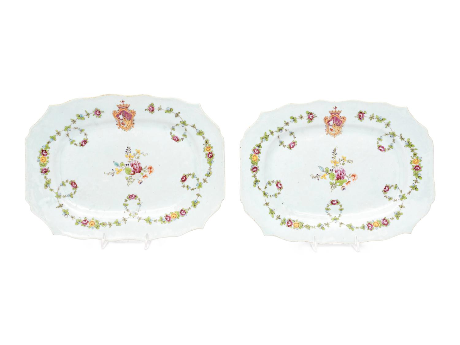A Pair of Chinese Export Porcelain Platters