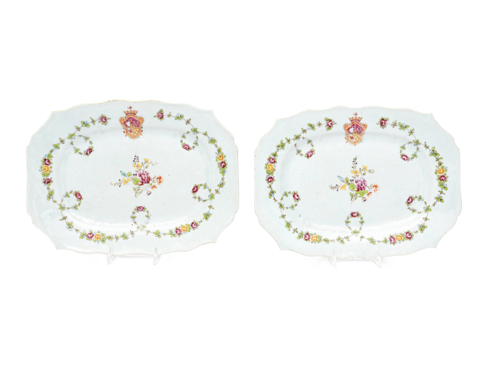 A Pair of Chinese Export Porcelain Platters