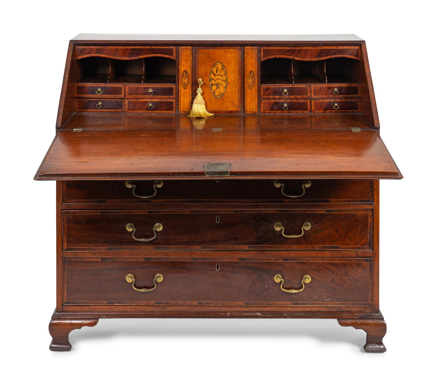 A George III Inlaid Mahogany Slant-Front Desk — CIRCA 1800