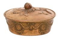 A Terra Cotta Game Tureen Width 11 1/2 inches.