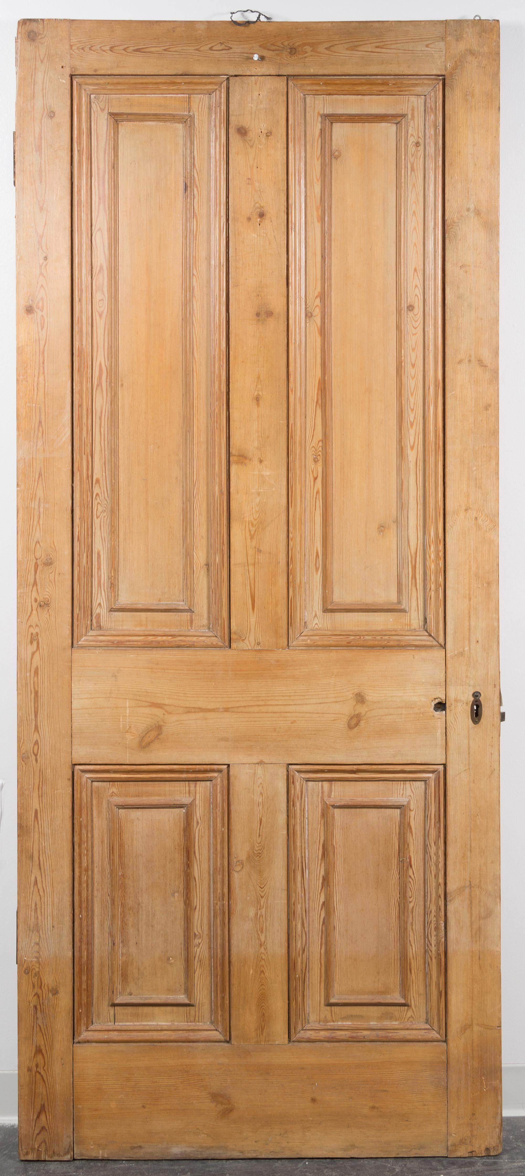 An English Pine Door Height 84 1/2 x width 35 1/2 inches. — MID-19TH CENTURY