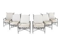 A Set of Six Mario Papperzini 'Amalfi' Reclining Armchairs