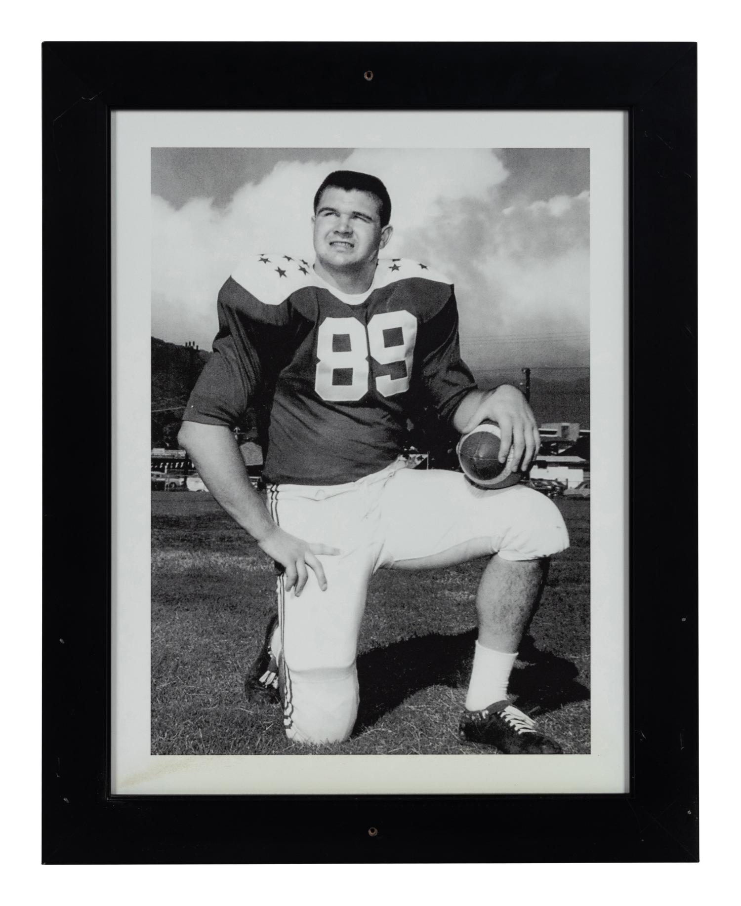 A Group of Six Photographs Depicting Mike Ditka as Chicago Bears Player Formerly Displayed at Mike Ditka’s Restaurant