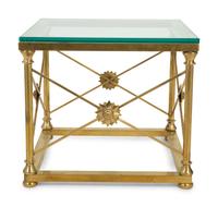 A Neoclassical Style Bronze & Glass Table in the Style of Maison Jansen