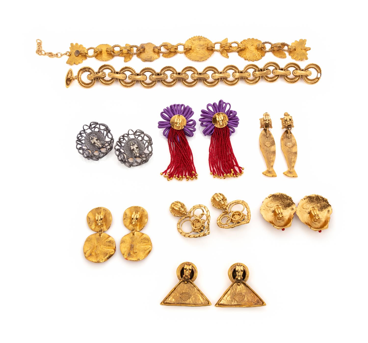 Collection of Yves Saint Laurent Costume Jewelry, 1980-2000s