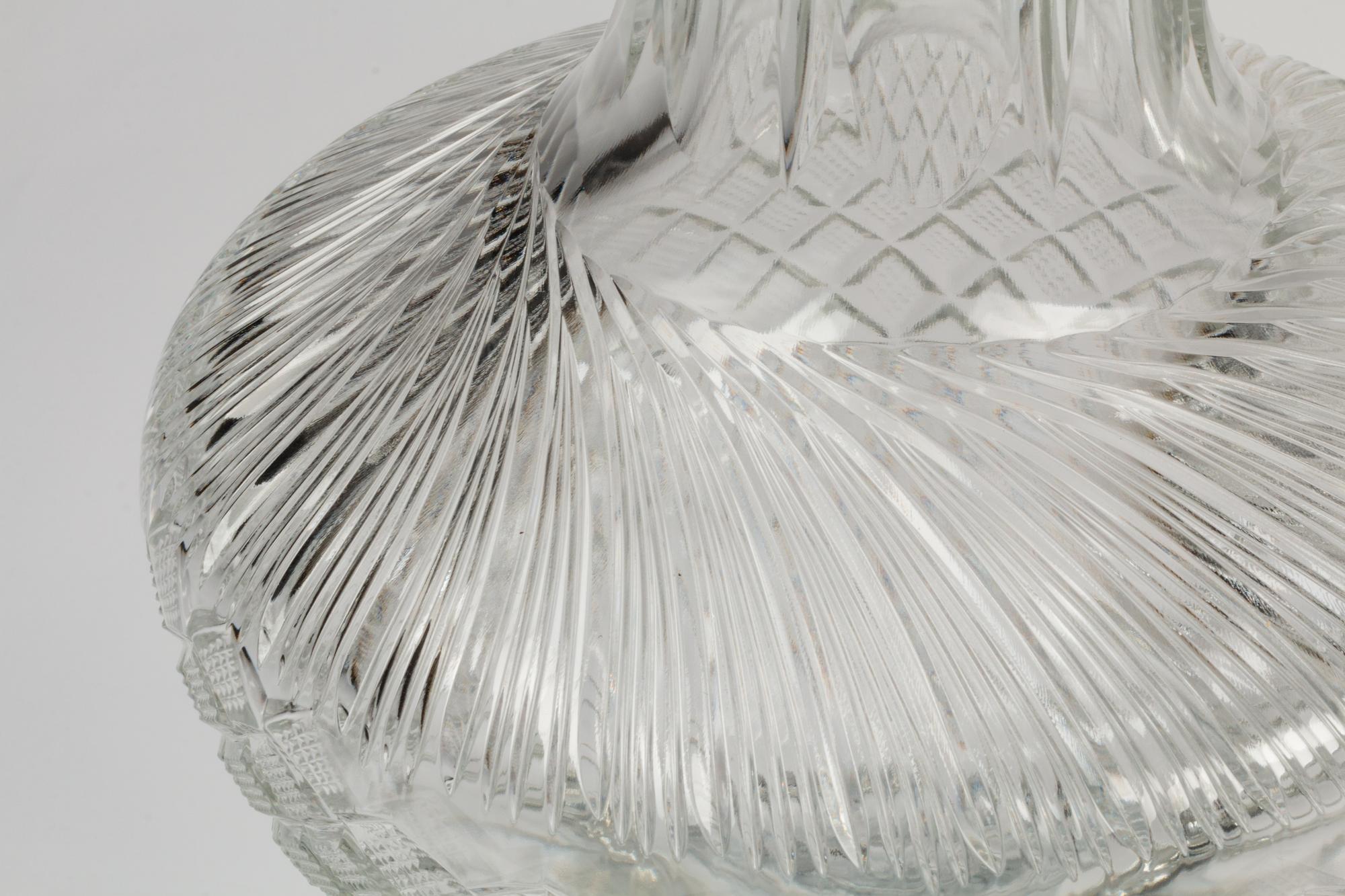 A Pair of Continental Cut Glass Urns