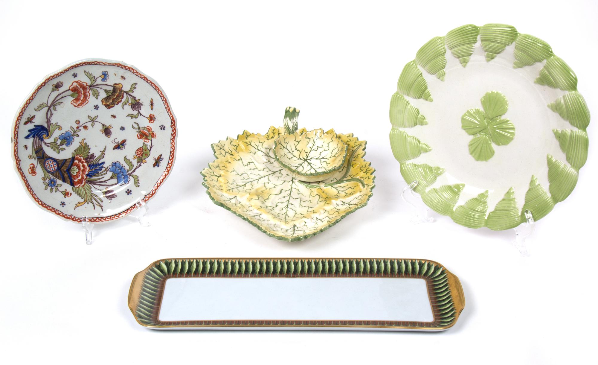 Four Miscellaneous Continental China Serving Pieces Length of largest 15 3/4 inches. — 20TH CENTURY
