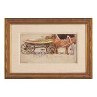 Leon Schulman Gaspard (American/Russian, 1882-1964) — Horse and Wagon with Yoke - Russia