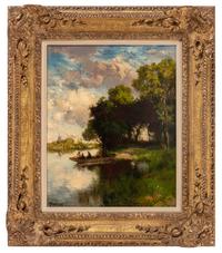 Punting on the River Cam, England , 1885