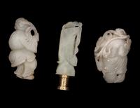 Three Chinese Jade Figures of Boys