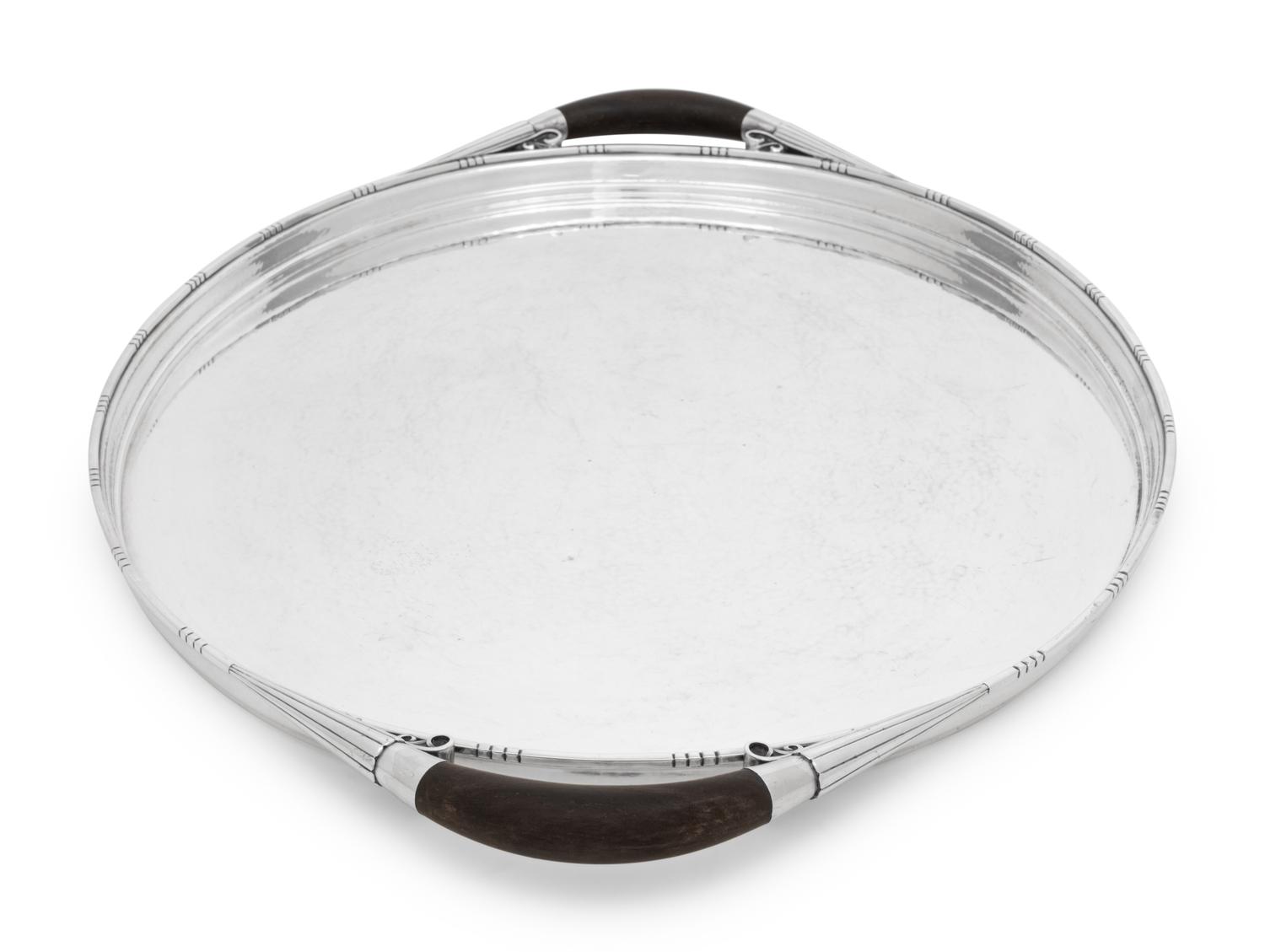 A Johan Rohde for Georg Jensen Cosmos Silver Serving Tray