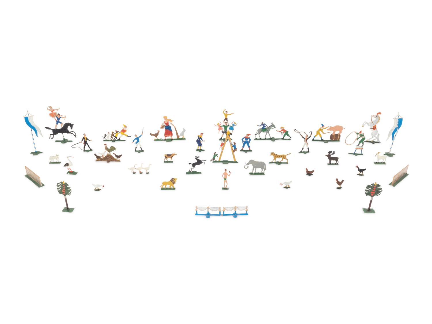 A Collection of Forty British Painted Metal Figures