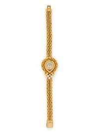 JAEGER-LECOULTRE FOR KUTCHINSKY, 18K YELLOW GOLD AND DIAMOND WATCH