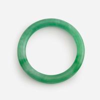 Two jadeite bangles 翡翠圆条镯一组两件