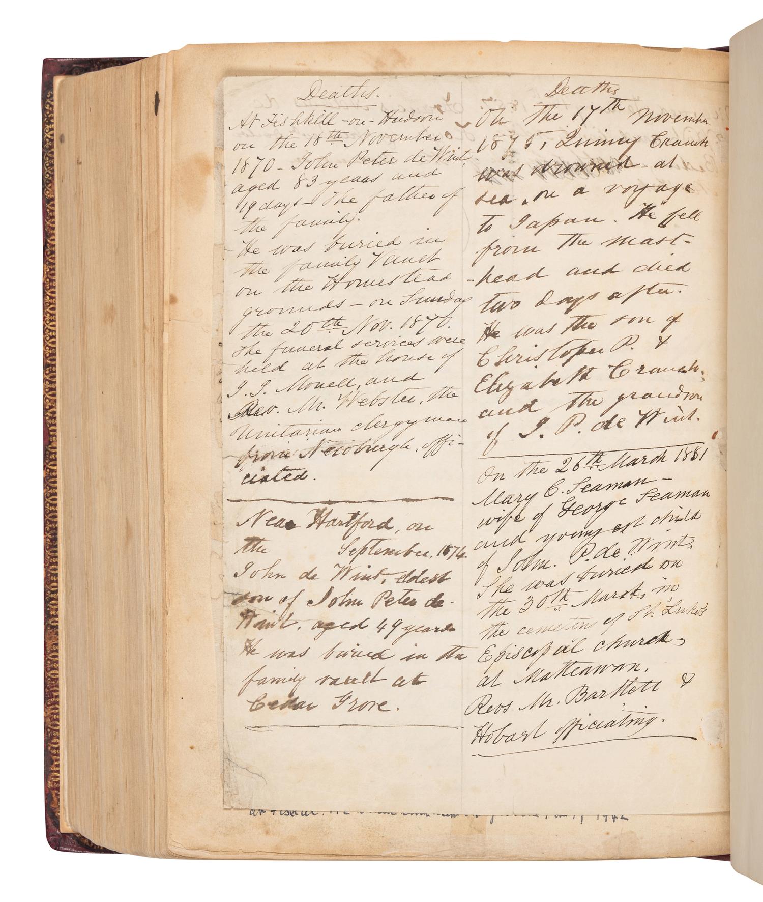 [ADAMS, John (1735-1826)] -- [BIBLE, in English]. The Holy Bible: Containing the Old and New Testaments . New York: Collins and Co., 1814.
