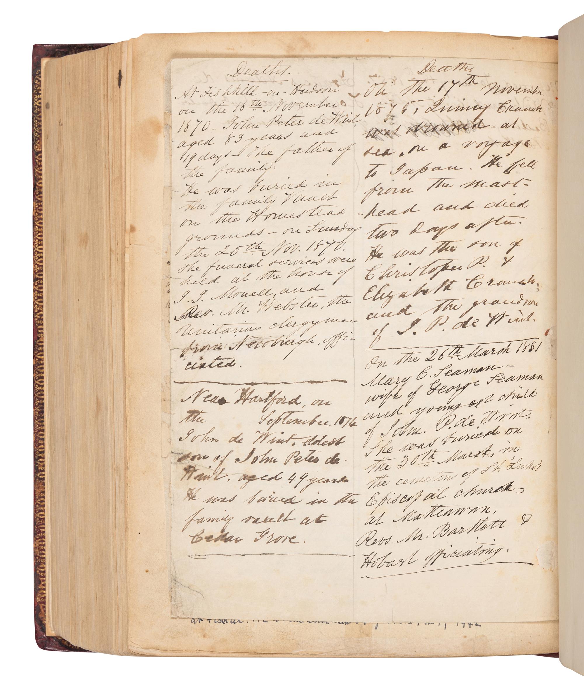 [ADAMS, John (1735-1826)] -- [BIBLE, in English]. The Holy Bible: Containing the Old and New Testaments . New York: Collins and Co., 1814.