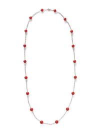 SIDNEY GARBER, CORAL AND DIAMOND NECKLACE