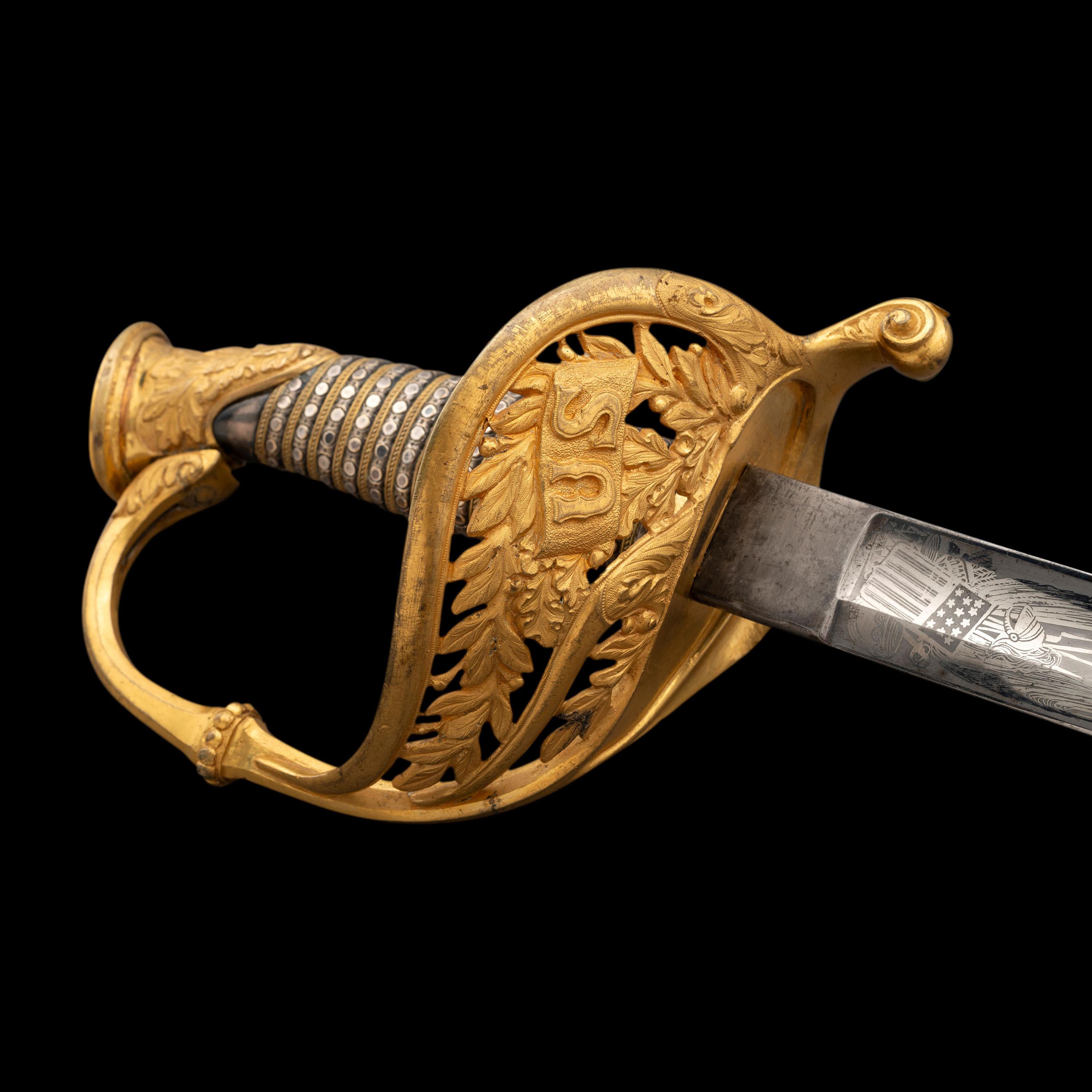 Outstanding Published Clauberg US Model 1850 Officer's Sword of Lt. Thomas McClure, 7th NY Heavy Artillery - KIA at Cold Harbor