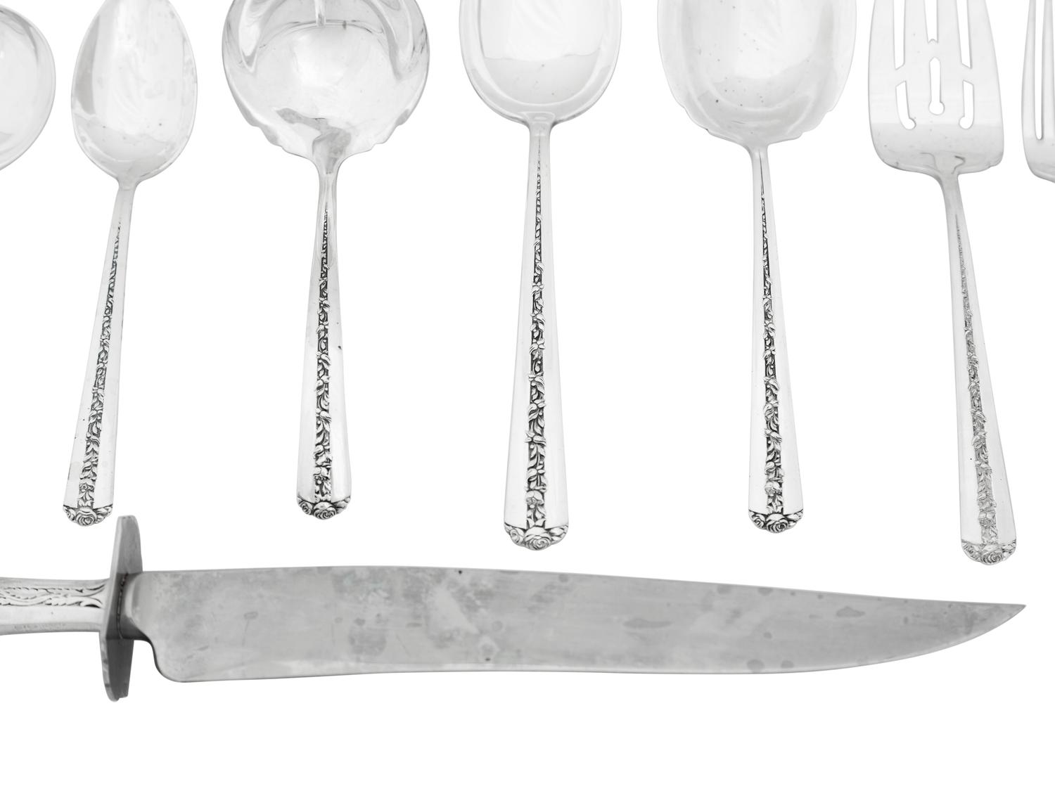 An American Silver Flatware Service