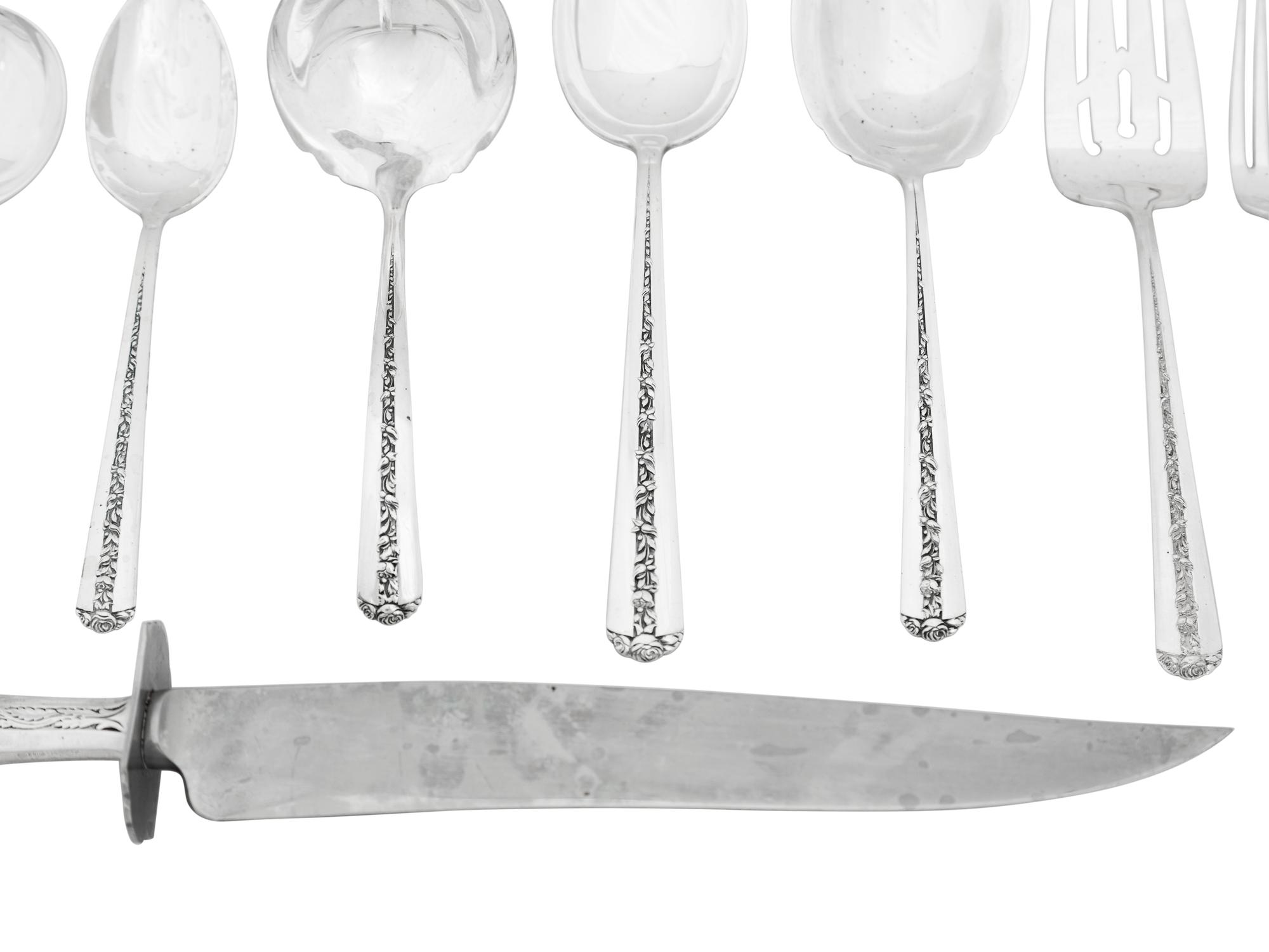 An American Silver Flatware Service