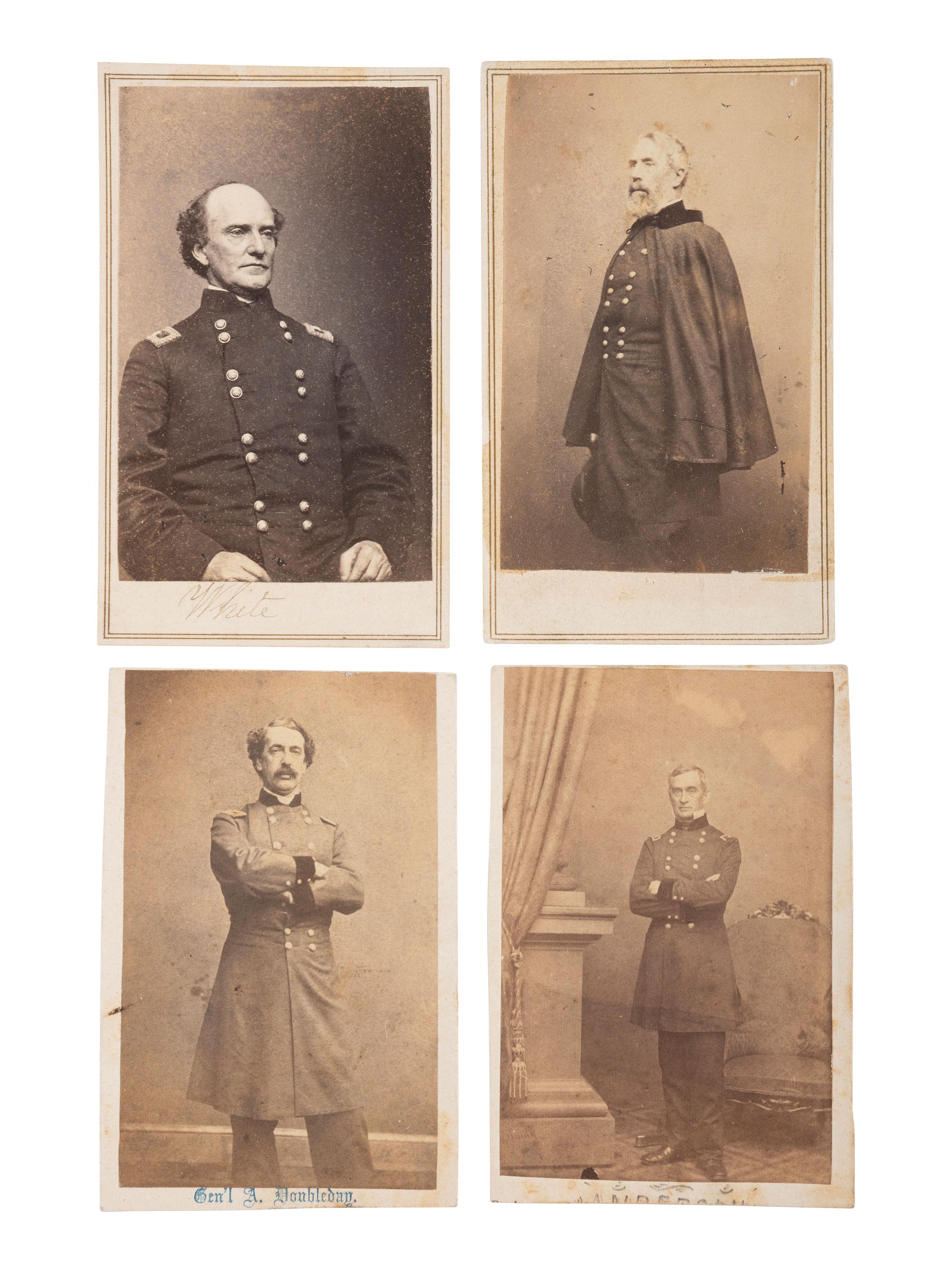 [CIVIL WAR - ARMY OF THE POTOMAC]. A group of 14 CDVs of Union generals, incl. Sheridan, McClellan, Sherman, Burnside, and Stoneman.